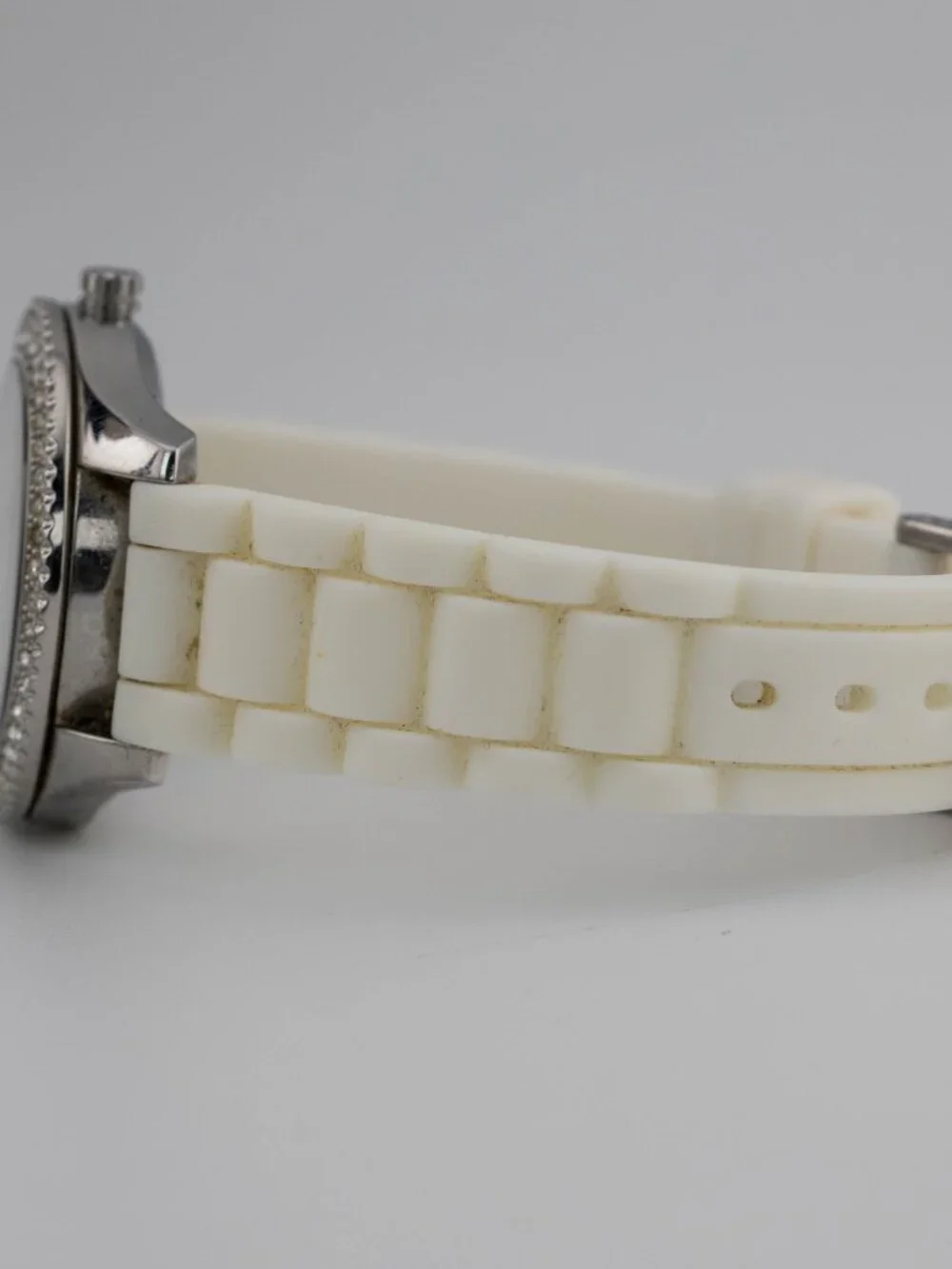FOSSIL ES3001 Stella White Silicone Quartz Analog Women's Watch New Battery